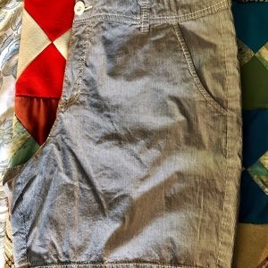 Blue Pin Stripe Shorts